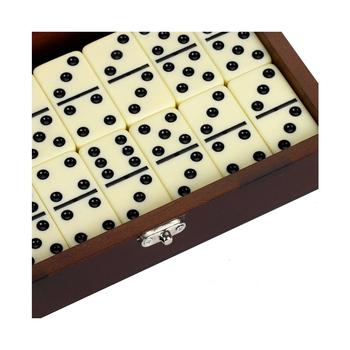 商品Blue Wave | Premium Domino Set with Wooden Carry Case,商家Macy's,价格¥601图片