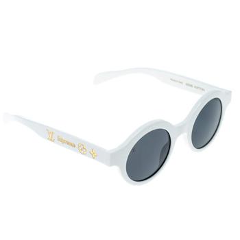 lv女装, [二手商品] Louis Vuitton | Louis Vuitton x Supreme White / Grey Z0991W Downtown Round Sunglasses商品图片 5折, 满1件减$100, 满减