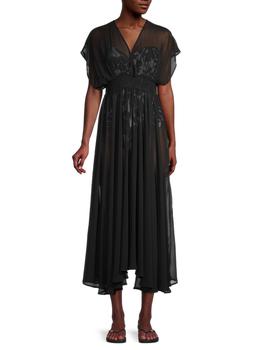 kate spade连衣裙, Kate Spade | Sheer Smocked Cover-Up Dress商品图片 3.9折