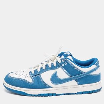 推荐Nike SB Blue/White Canvas Dunk Low Cloth Low Top Trainers Sneakers Size 46商品