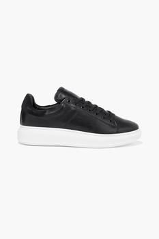 IRIS & INK, IRIS & INK | Clotilde suede-trimmed leather sneakers商品图片 