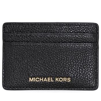 推荐Michael Kors Money Pieces Leather Card Holder- Black商品