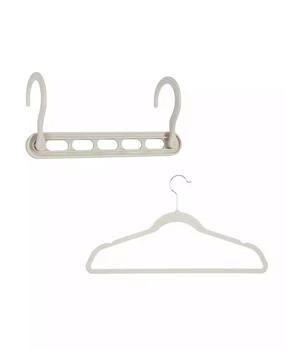 Honey Can Do | Collapsible Hangers and Velvet Non-Slip Hangers, 55 Piece,商家Macy's,价格¥300