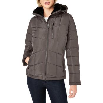 Calvin Klein | Calvin Klein Womens Faux Fur Lined Hooded Puffer Jacket商品图片,3折, 独家减免邮费