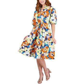 Sandra Darren, Sandra Darren | Puff-Sleeve Drawstring-Waist Dress商品图片 
