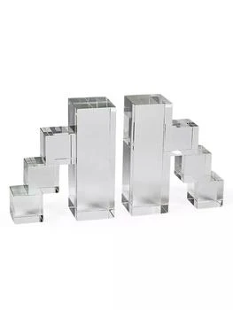 Tizo | Crystal Block Steps 2-Piece Bookend Set,商家Saks Fifth Avenue,价格¥874