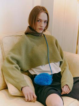 商品ETMON | Round Crop Knit Top (Olive Green),商家W Concept,价格¥637图片