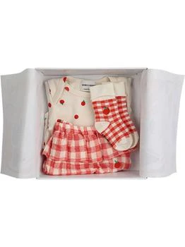 BOBO CHOSES | Cotton Bodysuit, Diaper Cover & Socks,商家LUISAVIAROMA,价格¥668