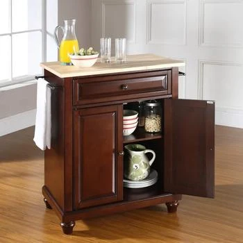 Crosley | Furniture Cambridge Mahogany/natural Wood Top Portable Kitchen Island/cart,商家Premium Outlets,价格¥3881