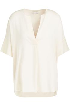 vince真丝, Vince | Silk-blend crepe de chine top商品图片 4.4折