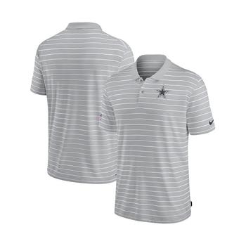 NIKE | Men's Silver Dallas Cowboys Sideline Lock Up Victory Performance Polo Shirt商品图片,