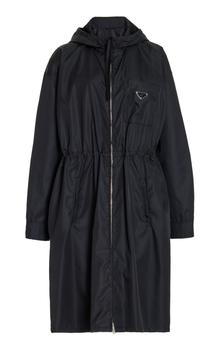推荐Prada - Women's Hooded Re-Nylon Raincoat - Black - IT 38 - Moda Operandi商品