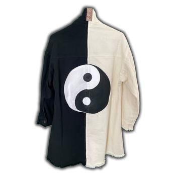 推荐Yin and Yang Hand Painted Jacket OVERSIZED商品