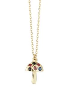 Ember Fine Jewelry | 14K Yellow Gold & Mixed Gemstone Mushroom Pendant Necklace,商家Nordstrom Rack,价格¥2183