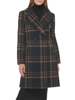 推荐Double Breasted Plaid Coat商品