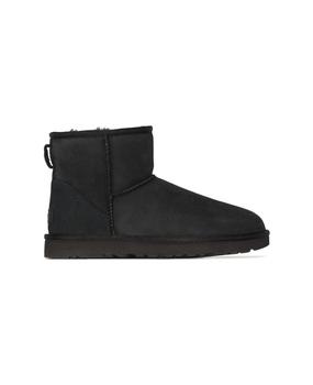 ugg mini, UGG | Classic Mini Black Leather Boots Woman商品图片 9.1折