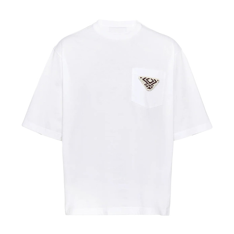 Prada | 【预售3-7天】PRADA/普拉达 22年早春 男士白色纯棉T恤UJN761_1ZLB_F0009_S_212商品图片,7.9折, 包邮包税