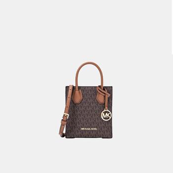 推荐MK女包 MICHAEL KORS 迈克·科尔斯 奢侈品Mercer迷你老花风琴包单肩斜挎包橡果棕35T1GM9C0I BROWN商品