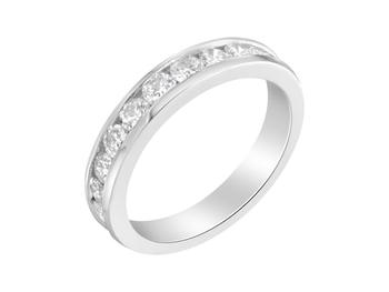 商品.925 Sterling Silver 1/2 Cttw Princess-Cut Diamond Channel-Set Half-Eternity Wedding or Anniversary Band Ring,商家Verishop,价格¥4778图片