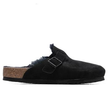 推荐Birkenstock Wide Boston Shearling - Black商品