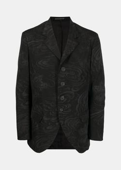 推荐Yohji Yamamoto Black Dragon Print Discharge Jacket商品