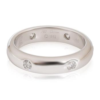 卡地亚戒指价格, [二手商品] Cartier | Pre-Owned Cartier Stella Diamond Band in 18k White Gold 0.24 CTW商品图片 7.8折