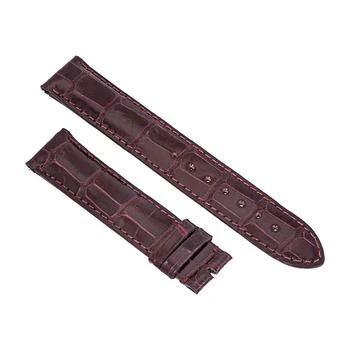 Hadley Roma | Shiny Burgundy Alligator Leather Strap,商家Jomashop,价格¥370