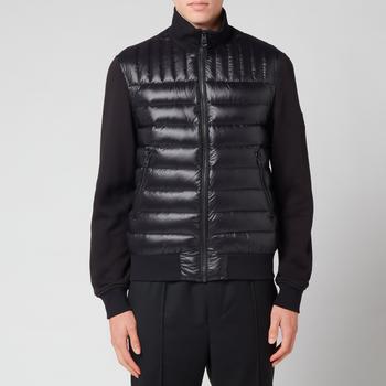 推荐Mackage Men's Collin Bomber Jacket with Quilted Down Front Body - Black商品