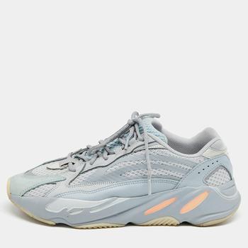 yeezy700v3, [二手商品] YEEZY | Yeezy x Adidas Grey/Blue Nubuck Leather And Mesh Boost 700 V2 Inertia Sneakers Size 45 1/3商品图片 7.3折, 满1件减$100, 满减