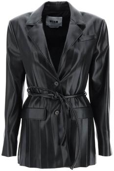 商品MSGM | Msgm faux leather jacket with belt,商家Baltini,价格¥2848图片