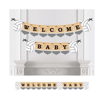 商品Big Dot of Happiness | Bump, Set, Spike - Volleyball - Bunting Banner - Sports Party Decor Welcome Baby,商家Macy's,价格¥144图片