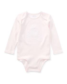 ralph lauren bear直邮, Ralph Lauren | Polo Bear Embroidered Long-Sleeve Bodysuit, Size 3-12 Months商品图片 