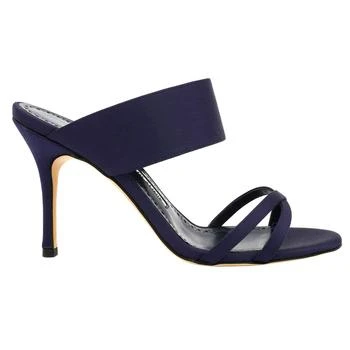 Manolo Blahnik | Ladies Navy Gueypla 90 Heel Sandals 3.7折, 满$200减$10, 满减