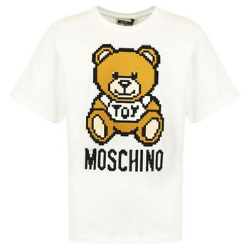 商品Ivory Short Sleeve Pixel Teddy Maxi T Shirt图片
