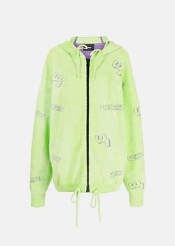 We11done | WE11DONE Lime All Over Zip Up Knit Hoodie 6折