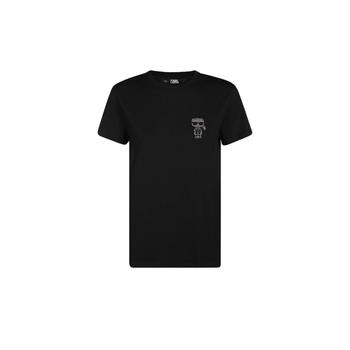 推荐Karl Lagerfeld - Karl Mini Rhinestones T-shirt - Black商品