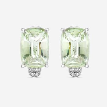商品SuperOro | SuperOro 14K White Gold, Green Quartz And Diamond Huggie Earrings 63104,商家Shopworn,价格¥11671图片