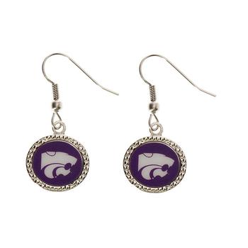 推荐Women's Kansas State Wildcats Round Dangle Earrings商品
