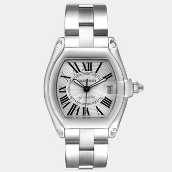 推荐Cartier Silver Stainless Steel Roadster W62025V3 Men's Wristwatch 38 mm商品