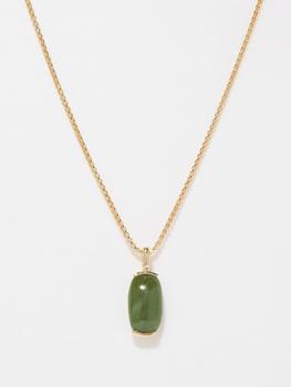 商品Oblong nephrite jade & 18kt gold necklace,商家MATCHESFASHION,价格¥25794图片
