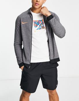 推荐Nike Football Academy Dri-FIT zip through jacket in grey marl商品