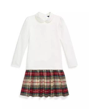 Ralph Lauren | Big Girls Plaid-Skirt Ponte Dress,商家Macy's,价格¥412