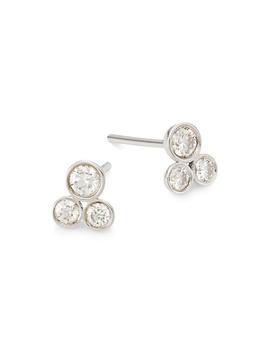 推荐Triple Dot 18K White Gold & Diamond Stud Earrings商品