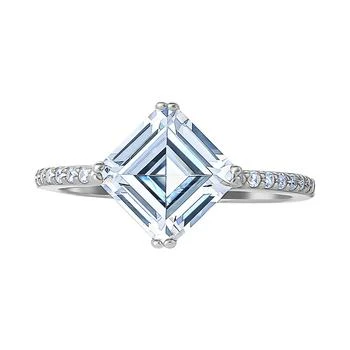 Giani Bernini | Cubic Zirconia Asscher-Cut Solitaire Ring in Sterling Silver, Created for Macy's,商家Macy's,价格¥562