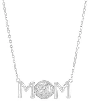 Macy's | Diamond Basketball Mom Pendant Necklace (1/20 ct. t.w.) in Sterling Silver or 14k Gold-Plated Sterling Silver, 16" + 2" extender,商家Macy's,价格¥268