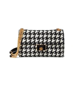 Kate Spade | Evelyn Sequin Houndstooth Fabric Medium Convertible Shoulder Bag 