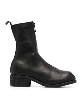 商品Black Front-Zip Ankle Boots图片