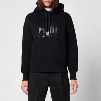 ami卫衣, AMI | AMI Women's Paris Pullover Hoodie - Black商品图片 5折