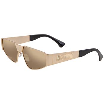 推荐Moschino Gold Rectangular Ladies Sunglasses MOS037/S 0000 UE 59商品