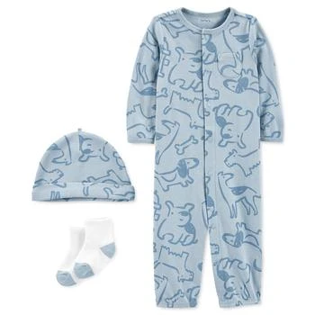 Carter's | Baby Boys Take Home Converter Gown Set with Hat and Socks, 3 Piece Set 6折, 独家减免邮费